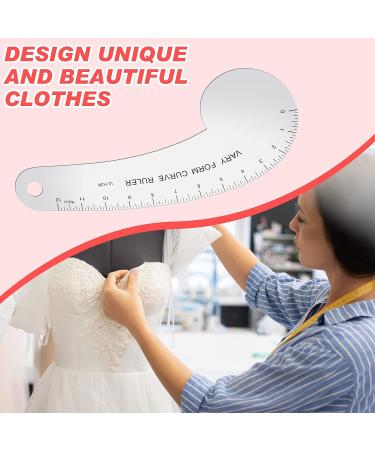 12'' Solid Aluminum French Curve Hip Curve Ruler for Sewing Design - Vary Form Curve - Buy Online on GoSupps.com