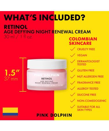 Retinol Night Cream for Face - Age-Defying Moisturizer | Hydrate Regenerate & Boost Collagen - Premium Colombian Skin Care 1oz - Buy Online on GoSupps.com