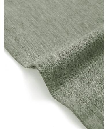 MIROL Women's Half Sleeve V Neck T Shirt - Oversized Loose Top in Large Armygreen - Buy Online on GoSupps.com