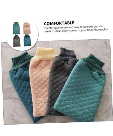 Beaupretty 4pcs Exfoliating Bath Towel Set Body Scrubber Gloves & Korean Mitts for Ultimate Clean | Ideal for Spa & Self-Care - Buy Online on GoSupps.com