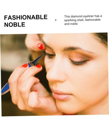 Beatifufu Self Adhesive Mascara Diamond Liquid Eyeliner No Blooming Eye Liner Self-adhesive Eye Liner Plastic 1 count (Pack of 1) Blue - Buy Online on GoSupps.com