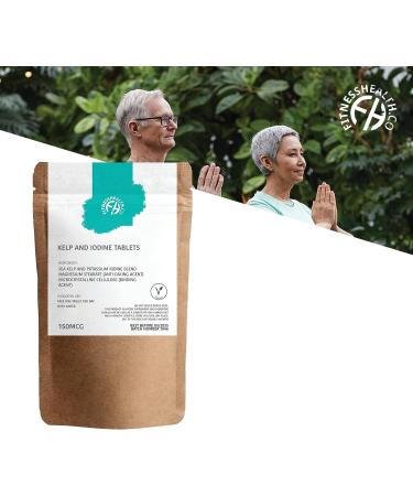 Kelp and Iodine 150MCG Tablets - Hair, Skin Health & Immune Support - Pure Source of Iodine - 60 Tablets - Buy Online on GoSupps.com