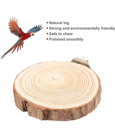 Round Wooden Bird Seating Board - Ribballs Perch Platform for Parrots & Nymphensittich - 10cm Cage Accessory - Buy Online on GoSupps.com