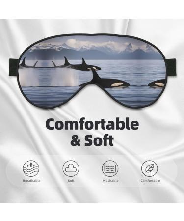 SSIMOO Killer Whales Swim Along Sleep Mask - Adjustable Breathable & Fashionable Eye Mask for Ultimate Comfort | International Shipping - Buy Online on GoSupps.com