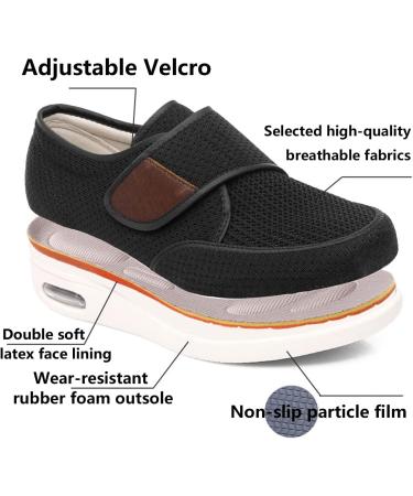 LGZY Women's Diabetic Mesh Walking Sneakers with Arch Support - Grey (Size 38 EU) - Buy Online on GoSupps.com