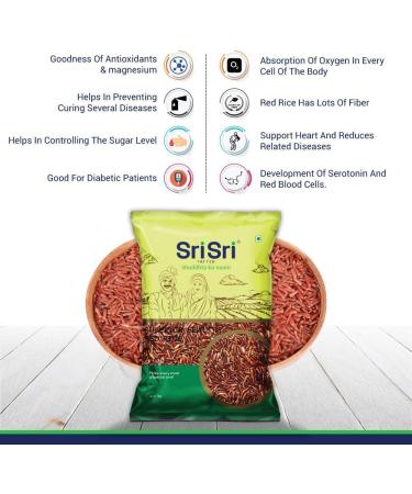 Sri Sri Tattva Red Rice 1 kg (Pack of 2) - Buy Online on GoSupps.com
