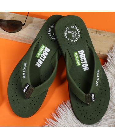 DOCTOR EXTRA SOFT Women's Ortho Care Orthopaedic Diabetic Flipflops OR-D-16 Olive - Buy Online on GoSupps.com