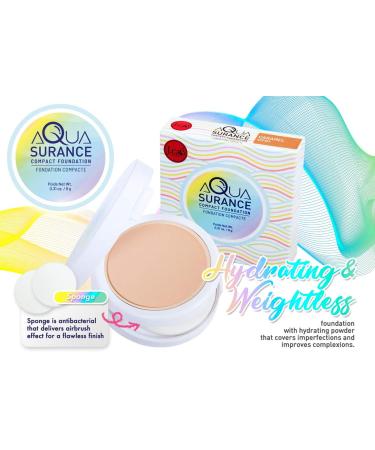 J.CAT BEAUTY Aquasurance Compact Foundation in Golden Beige - Long-lasting Coverage - Buy Online on GoSupps.com