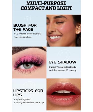  TianWlio Multi Purpose Cream Blush Cheek Makeup Natural Lightweight Breathable Transparent Touch Rich Color Natural Finish Oil Contour Foundation Blush - Buy Online on GoSupps.com