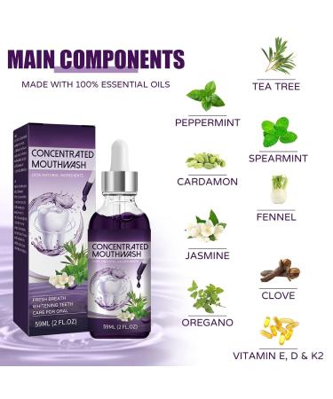 Concentrated Mouthwash for Bad Breath & Whitening - Fresh Clean Smile | 59ml Pink - Buy Online on GoSupps.com