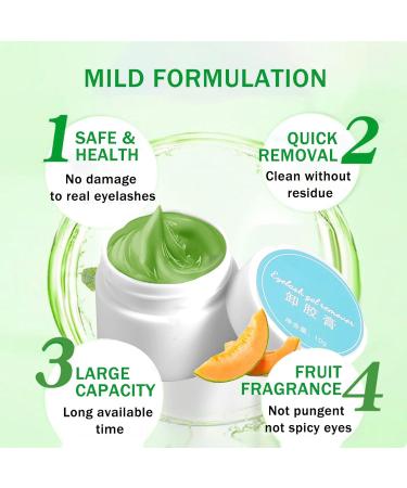 Eyelash Extension Remover Cream Eyelash Remover for Extensions Professional Eyelash Glue Remover Low Irritation Cream for Sensitive Skin Fast Dissolution Removing - Buy Online on GoSupps.com