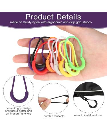 50 Zip Pendant Pulls - Nylon Anti-Slip Zipper Handles 10 Color Options for Backpacks & Sportswear - Buy Online on GoSupps.com