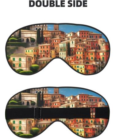 Beautiful Italy Print Soft Eye Mask | Sleep Mask for Men & Women | Travel Comfort & Relaxation - Buy Online on GoSupps.com