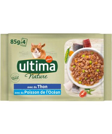 Ultima Nature Wet Cat Food with Tuna & Seafish - 11 Bags of 4x85g (3.74kg) - Premium Nutrition for Your Cat - Buy Online on GoSupps.com
