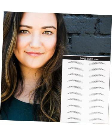 FOMIYES 4 Sheets Pairs Makeup Stickers Realistic Waterproof Imitation Eyebrows Cosmetic Supplies Hair Miss - Buy Online on GoSupps.com