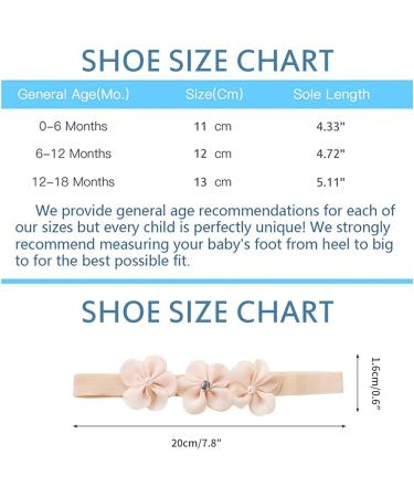 2 x Toddler Flower Girl Shoes + Headband | Non-Slip Soft Special Occasions Christening Wedding Party Shoes | Size 0-6 Months | Pink - Buy Online on GoSupps.com