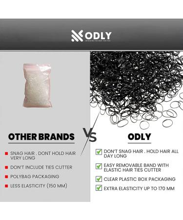 500x Clear Mini Hair Elastic Bands - Small Transparent Hair Ties for Braiding - 22mm x 2mm - Buy Online on GoSupps.com