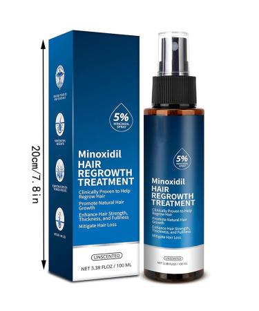 100ML Hair Growth Serum with 5% Minoxidil for Men & Women | Thicker Stronger Hair Treatment with Biotin | Stop Hair Thinning & Loss - Buy Online on GoSupps.com