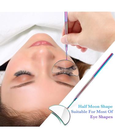2-Piece Half-Moon Stainless Steel Lash Mirror Set for Eyelash Extension - Large Inspection Tool for Makeup Artists and Girls - Buy Online on GoSupps.com