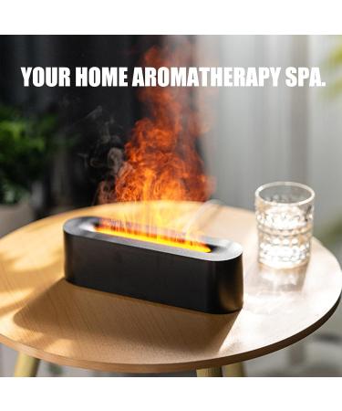 7-Color Flame Diffuser Upgrade - Electric Aromatherapy Essential Oil Diffuser for Home & Office - Waterless Auto-Off - Black - Buy Online on GoSupps.com