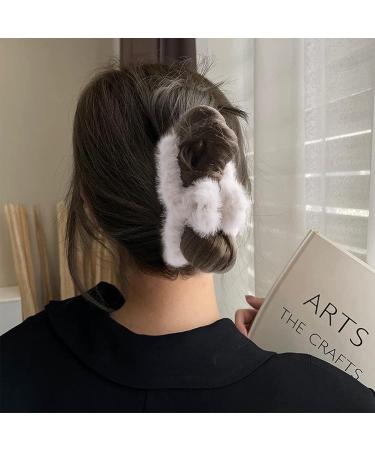 9PCS Fluffy Plush Hair Claw Clips - Colorful Winter Hair Barrettes for Thick Long Hair - Buy Online on GoSupps.com