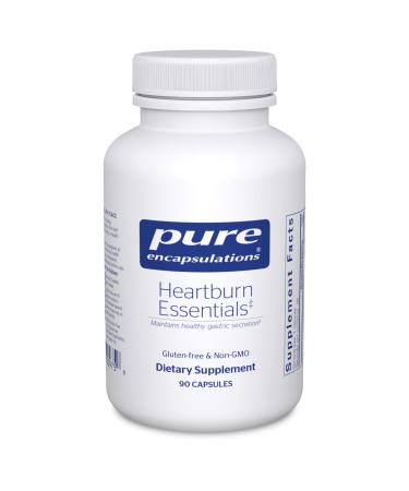 Pure Encapsulations Heartburn Essentials | Dietary Supplement Helps Decrease Occurrences of Occasional Heartburn and Indigestion | 90 Capsules 90 Count (Pack of 1) Standard Packaging