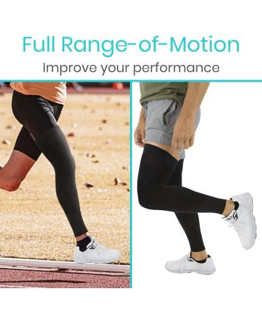 Vive Full Leg Compression Sleeves | Knee Calf & Thigh Support for Men & Women - Ideal for Basketball Football & Running - Medium Size for Shin Splints Relief - Buy Online on GoSupps.com
