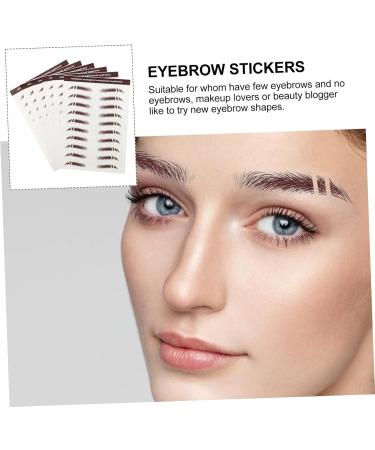 FOMIYES 36 Pcs Eyebrow Stickers 3d Stickers Brown Eyebrow Sticker Imitation Eyebrow Sticker 6d Make up - Buy Online on GoSupps.com