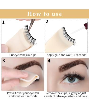 2Pack False Eyelashes Applicator Tool - Convenient Lash Clip for Easy Eyelash Application - Buy Online on GoSupps.com