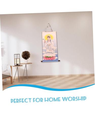 NUOBESTY Decor Altar Painting Scroll Wall Art Wealth Poster Painting Arts Hanging Scroll Household Asia 88.00X42.00X3.00CM As Shown - Buy Online on GoSupps.com