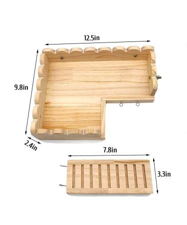 BNOSDM Hamster Wooden Platform with Climbing Ladder - Cage Accessories for Small Animals - Buy Online on GoSupps.com