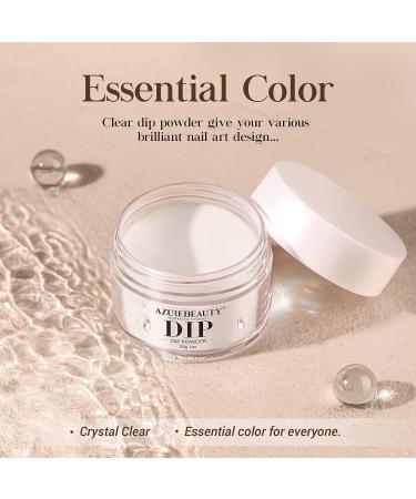 AZUREBEAUTY Clear Dip Powder Nail 1 Oz/28g | Transparent Dipping Powder for French Manicure | Acrylic Nail Art Kit | No Need for Lamp | Beginner DIY Salon Quality - Buy Online on GoSupps.com