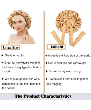 Gugugo Silk Sleeping Hood for Women | Adjustable Satin Bonnet & Cap | Luxurious Black Silk Sleep Hat - Buy Online on GoSupps.com