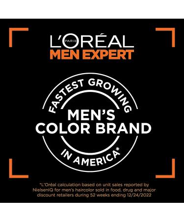 L'Oreal Paris Men Expert Jet Black Permanent Hair Color - Ammonia Free Mens Hair Dye for Gray Coverage - Easy Mix Application - 1.70 Fl Oz Kit - Buy Online on GoSupps.com