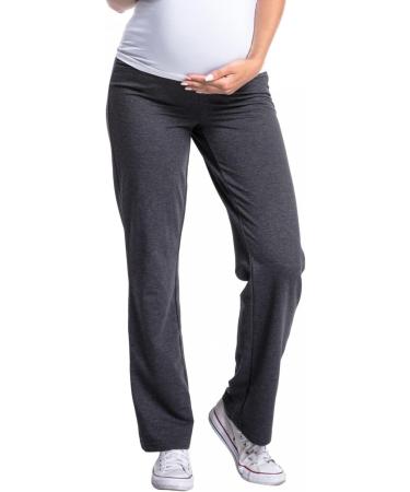 Zeta Ville Women's Pregnancy Pants 691c - Long Length Graphite Melange - Size 8-10 - Buy Online on GoSupps.com