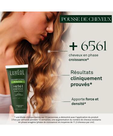 LUX OL - Growth Shampoo - Increases hair density - Reactivates the growth of existing hair - 86% of ingredients of natural origin - Made in France - 200ml - Buy Online on GoSupps.com
