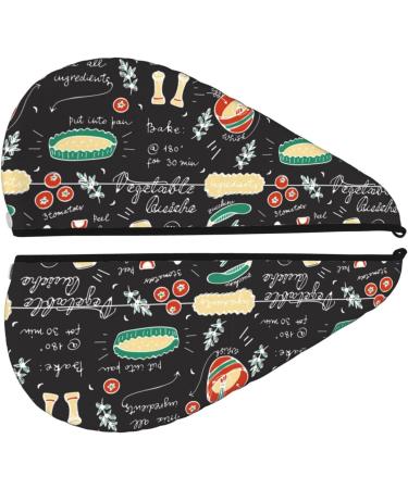 Soft Super Absorbent Vegetable Quiche Microfiber Hair Towel Wrap for Women | Quick Dry Coral Velvet for Long Curly & Thick Hair - Buy Online on GoSupps.com