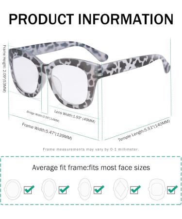 Shop Eyekepper Oversized Retro Reading Glasses for Women - Stylish Grey/Tortoise Frames +2.50 Magnification - Buy Online on GoSupps.com