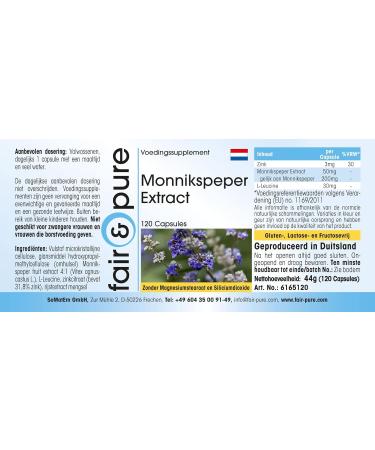 Fair & Pure - Chasthouse - Monks pepper extract + zinc - 120 capsules - Buy Online on GoSupps.com