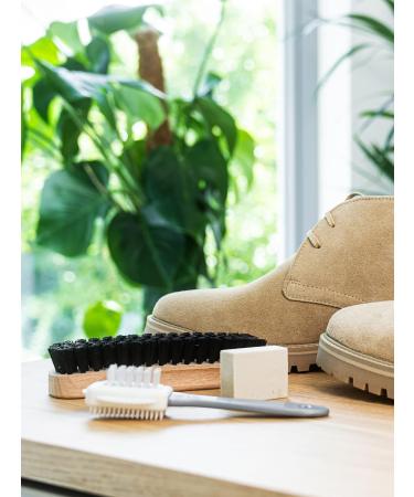 Shoe Cleaning Brush Set 3-Piece - Consisting of Dirt Brush Suede Leather Brush and Suede Leather Cleaning Rubber - Effective Cleaning of All Suede Types - Buy Online on GoSupps.com