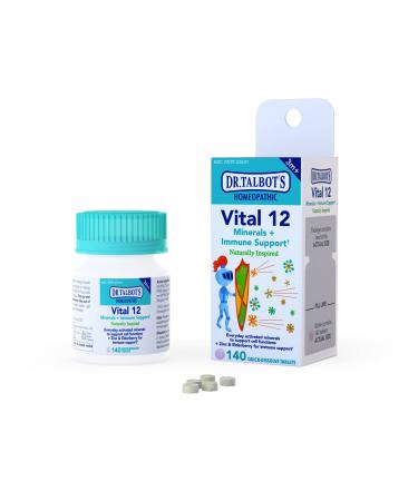 Dr. Talbot's Vital 12 Tablets, Naturally Inspired, Minerals and Immune Support, Quick Dissolve, 140 Count