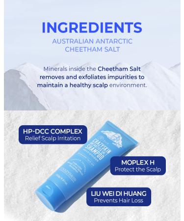 CRAZY SKIN Antarctica Sea Salt Scalp Ice Shampoo | Clarifying & Exfoliating for Healthy Hair Growth | 250ml for Dry Itchy & Oily Scalp - Buy Online on GoSupps.com