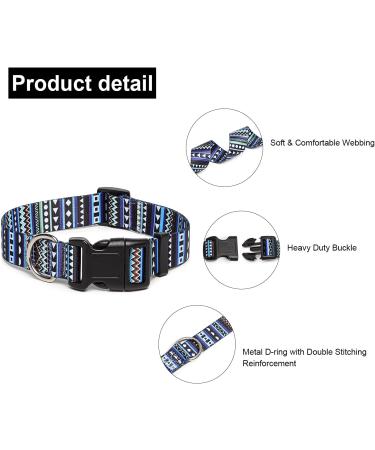 Adjustable Soft Nylon Dog Collar for Small & Medium Dogs | Suredoo Blue | Comfort Fit for Puppies & Cats (L: 38-63 cm) - Buy Online on GoSupps.com