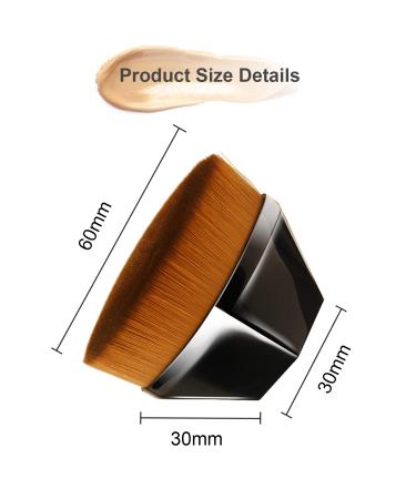 Endoto Foundation Makeup Brush 2 Pack - High-Density Flat Top Hexagon Face Kabuki Brush Set for Flawless Powder & Liquid Cosmetics - Portable Case Included (Black & Rose) - Buy Online on GoSupps.com