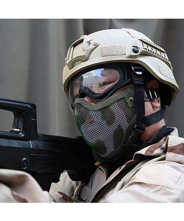 MGFLASHFORCE Airsoft Mask and Goggles - Steel Mesh Army Green | Shop Now - Buy Online on GoSupps.com