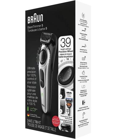 Braun Beard Trimmer & Hair Clippers Set for Men | Cordless Rechargeable Mini Foil Shaver & Gillette ProGlide Razor | 6 Piece Black/Silver Grooming Kit - Buy Online on GoSupps.com