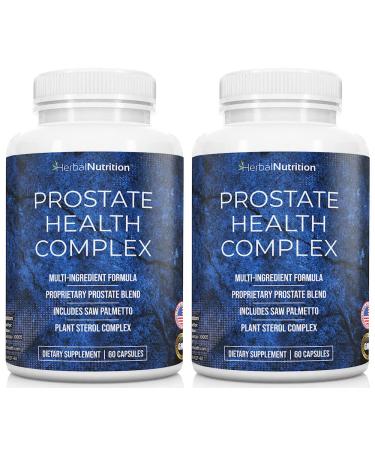Prostate Health Supplement for Men A Complex with Saw Palmetto Multi-Ingredient Formula, 30 Synergistic Vitamins & Herbs to Support Prostate and Urinary Tract Health, Two Bottle Pack 40 Day Supply!