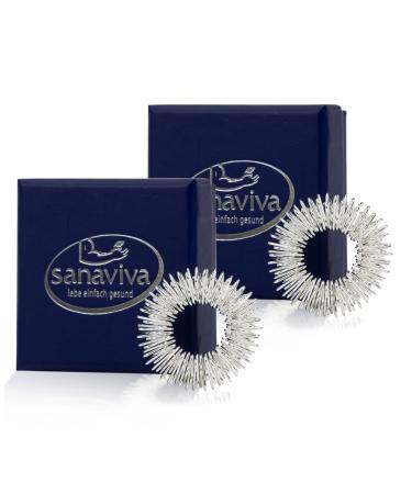 Sanaviva 2 pcs Acupressure ring to promote blood flow with instructions - Practical finger massage ring - Ying Yang Energy Ring - Acupressure - Ring 1 piece (2 -pack) silver - Buy Online on GoSupps.com