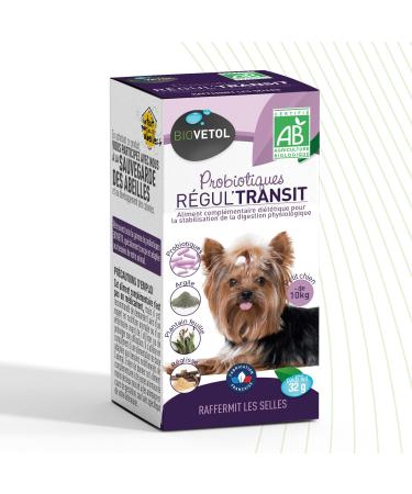 Biovetol - Probiotic Dog Bio Regul'Transit - Food Supplement for Dogs Special Transit - Small Dog (- 10 kg) - 32 g