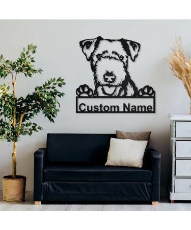 Personalized Lakeland Terrier Wooden Shield Art | Custom Birthday & Father's Day Gift | Unique Animal Decor - Buy Online on GoSupps.com